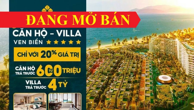 Sở hữu 600 Triệu-căn hộ, Villa Biển-4 tỷ Charm Resort Hồ Tràm Ck 7%, Vay Miễn Gốc, Lãi 24 Tháng